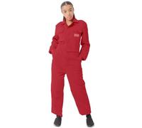 Insouciante Women's Boiler Suits - Gardening & Painting Overalls with Unique Waist Zip Feature (Red, 12)