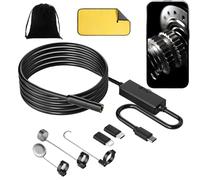 inspection camera for phone,1920 pixels, eight lighting fixtures, 10 meter wiring harness optional, flexible and hard wires optional,gadgets for men (8mm one meter wire harness/flexible cord)