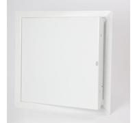 Inspection door inspection cover maintenance doorcan be recasted recoated with plasterboard can be tiled from steel sheet with lock plastic all sizes 15x15 cm 15x20 cm 20x20 cm 20x30 cm 30x30 cm 40x30 cm 40x40 cm 50x50 cm 60x60 cm., Metal, weiß, aus Stahlblech HxB:200x250mm