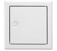 Inspection Door Sheet Steel White with Square Lock 20 x 20 cm