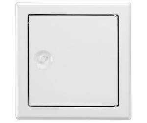 Inspection Door Sheet Steel White with Square Lock 20 x 20 cm