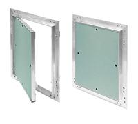 Inspection Flap GK Insert 300x300mm Plasterboard 12.5mm KRAL10 Inspection Door Service Door 30x30cm Maintenance Cleaning Maintenance Flap Vent with Aluminium Trim Suitable for Moist Rooms Green Drywal
