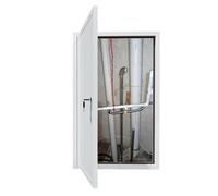 Inspection Hatch Access Panel 24×24in 36×36in, Wall & Ceiling Access Panel Service Hatch for Conceals Pipes Wires Meters Fuse Box Cover - White/Aluminum(24x20in/61x51cm)