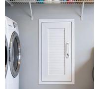 Inspection Hatch Access Panel Lockable Fuse Box Cover, Electrical Plumbing Service Door Cover Plate, Wall Hole Cover for Drywall Ceiling, White/Metal(12x24in/30x61cm)