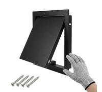 Inspection Hatch Metal Access Door for Plasterboard, 100x150-600x600mm Aluminium Alloy Push to Open Magnetic Panel, Meter Box Cover Fuse Box Inspection Hatch, Easy to fit(Black,200x200mm)