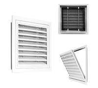 Inspection Hatch Revision Door, Louvered Access Panel White Aluminum Multiple Sizes Hinge Ventilation Cover(7.8x17.7in(20x45) cm)