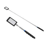 Inspection Mirror with Light, 360 Degree Swivel Telescoping LED Lighted Flexible Adjustable Inspection Mirror Extend Tool for Sight Obstacle Area