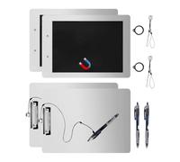 Inspection Record Clipboard Set for Daily Records with Metal Clip, Pen Tethers and Letter Size Writing Board Clipboard Set Letter Size Pen Tether Checklist Board Inventory Record