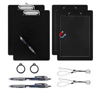 Inspection Record Clipboard Set for Daily Records with Metal Clip, Pen Tethers and Letter Size Writing Board Clipboard Set Letter Size Pen Tether Checklist Board Inventory Record