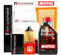Inspection Set For BMW Serie 3 E90 E91 E92 330d 4 Filters + 8 Lt Oil Motul 5W30