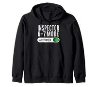 Inspector 6-7 Mode Activated Funny Job Title School Work Zip Hoodie