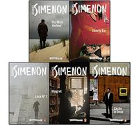 inspector maigret series 4 :16 to 20 books collection set by georges simenon (the misty harbour, liberty bar, lock no. 1, maigret, cécile is dead)