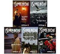 inspector maigret series 5 :21 to 25 books collection set by georges simenon (the cellars of the majestic, the judge's house, signed, picpus, inspector cadaver, félicie)