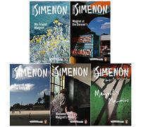 inspector maigret series 7 :31 to 35 books collection set by georges simenon (my friend maigret, maigret at the coroner's, maigret and the old lady, madame maigret's friend, maigret's memoirs)
