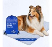 INSPECTOR TAIL Dog Cooling Mat, Large, Indoor & Outdoor Self Cooling Pad | Waterproof, Non-Slip Base, Q-Max 0.4, Breathable, Washable, Portable Cold Pad with Carry Bag for Crate, Kennel, Car, 39"x27"