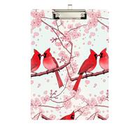 Inspectors clipboard Romantic Bird Couple Cherry Blossoms Standard Hole for 5th Grade Classroom Essentials for Teachers Size 9 x 12.5 Tablas para escribir