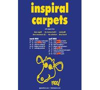 Inspiral Carpets UK Tour 2023 A4 Print Poster Wall Art Home Decor Album Gift Present Photo Living Room Dining Room Bedroom Unframed Concert Tour Gig Live Show Music Arena