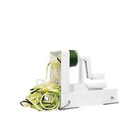 Inspiralized Inspiralizer: Official Vegetable Spiralizer - Four Distinct Noodle Shapes, Easy Handling, Steady Base, Safe Blade Cover, Easy Storage, White Plastic Body & Blades