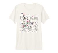 Inspiration Affirmation Motivation Quote Life is Like A Book Premium T-Shirt