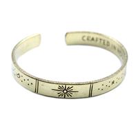 Inspiration Bracelet - Brass Snrise, Galaxy, Stars, Earth