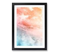 Inspiration from The Clouds in Abstract Framed Print | A2 Black Framed Wall Art | Ready to Hang | Abstract Landscape Picture | Living Room Bedroom Lounge Office