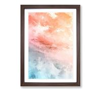 Inspiration from The Clouds in Abstract Framed Print | A2 Walnut Framed Wall Art | Ready to Hang | Abstract Landscape Picture | Living Room Bedroom Lounge Office