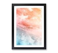Inspiration From The Clouds In Abstract Modern Framed Print | A4 Black Framed Wall Art | Ready to Hang | Abstract Landscape Picture | Living Room Bedroom Lounge Office