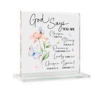 Inspiration God Acrylic Sign Things Office Decor Sign, Thank You Gifts for Woman Friends Nurse Coworker Decorative Desk Accessories Table Shelf Plaque Signs