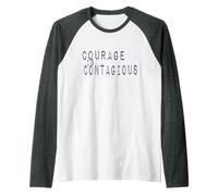 Inspiration Motivation Courage is Contagious Raglan Baseball Tee