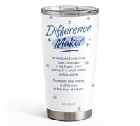 Inspiration Tumbler 20oz, Stainless Steel Travel Cup with Lid, Difference Maker Insulated Coffee Mug, Inspiration Gifts for Women Girls Friends Sisters on Birthday Christmas Valentine