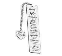 Inspirational 18th Birthday Bookmark Keepsake, Personalized “Always Remember You are Braver Than You Believe” Gift for Son, Daughter, Grandkids, Niece, Nephew, Or Best Friend, Motivational Graduation