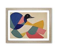 Inspirational Abstract Duck Framed Wall Art Print A2 Oak