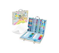 Bluey Art Set for Kids Art Supplies Paints Colouring Pens Colouring Pencils Crayons Carry Case Arts and Crafts Kids Gifts (Blue Case)