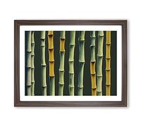Inspirational Bamboo Forest Framed Print | A4 Walnut Framed Wall Art | Ready to Hang | Modern Landscape Picture | Living Room Bedroom Lounge Office
