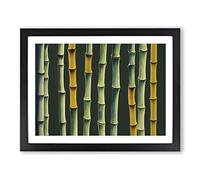 Inspirational Bamboo Forest Framed Wall Art Print A2 Black