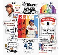 Inspirational Baseball Quote Stickers Baseball Moms | Water Bottle, Helmet Decals | Little League Vinyl Stickers