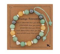 Inspirational Beaded Bracelet Always Remember You're Brave Daughter Sister Jewelry Graduation Get Well Soon Gift For Women, One Size, Generic, no gemstone