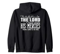Inspirational Bible Quote Religious Message Grace and Mercy Zip Hoodie