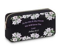 Inspirational Bible Verse Gifts Cosmetic Bag Religious Christian Gifts Idea for Women Religious Gifts for Christmas Friends Spiritual Gifts Makeup Bag for Friend Sister Zipper Travel Toiletry Bag