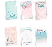 Inspirational Bible Verse Sticky Note Assortment / 3" x 4" Repositionable Sticky Note Set / Set of 6 Watercolor Christian Encouragement Pads / Made in The USA