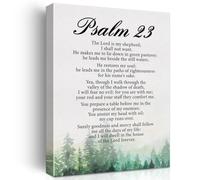 Inspirational Bible Verse Wall Art Decor Psalm 23 Scripture Poster Framed Painting Print Christian Canvas Artwork for Home Living Room Decor 12 X 15 Inch