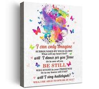 Inspirational Bible Verses Wall Decor,I Can Only Imagine Cross Scripture Canvas Poster Print Wall Art,Christian Faith Wall Art Decor,Scripture Home Office Bedroom Decoration W605