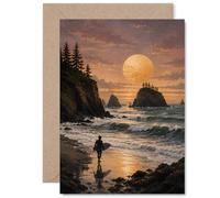 Inspirational Birthday Card, Peaceful Sunset Stroll