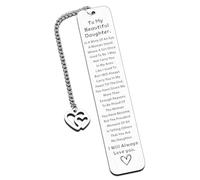 Inspirational Bookmark for Daughter, to My Beautiful Daughter Gift from Mom Dad, Birthday Bookmarks, 16th 18th 21st Birthday Gifts for Girls, Christmas Stocking Stuffer Book Accessory for Teen Girls