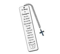 Inspirational Bookmarks Christian Bible Verse Son Bookmarker Encourage Gifts Men Go to University Keepsake Baptism Religious Church Friend Birthday Graduate Appreciate Present Be Strong Courageous