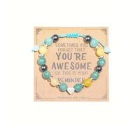 Inspirational Bracelet for Women Natural Stone Healing Relaxation Chakra Bracelet Graduation Birthday Christmas Mother's Day Valentine's Day Thanksgiving Teacher Appreciation Gift for Her Mom Best