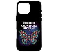 Inspirational Butterfly Quote Transformation Personal Growth Case for iPhone 16 Pro Max