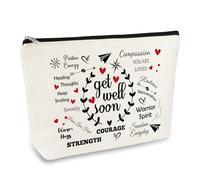 Inspirational Cancer Survivor Gifts for Women Makeup Bag Surgery Recovery Gift Positive Breast Cancer Care Gifts for Mom Her Friend Sister Wife Daughter Cosmetic Bag Pouch Sympathy Encouraging Gift