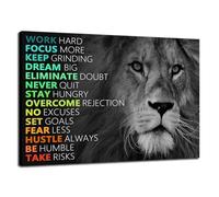 Inspirational Canvas Wall Art Motivational Wall Decor Lion Posters Framed Paintings for Office Living Room Bedroom Wall Decorations Pictures Animal Poster Prints Artwork Wall Decor<12 x 18 inch>