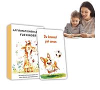 Inspirational Cards for Thes, Affirmation Cards for,32 German Daily Motivation Cards - Learning Educational Toys, Animal Theme, Inspirational Notes, Inspirational Quotes